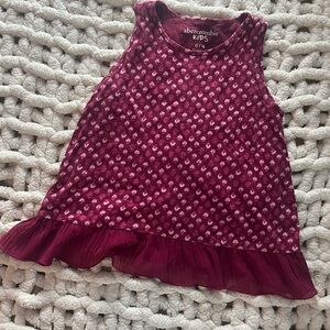 Abercrombie Kids Maroon Patterned Tank Top